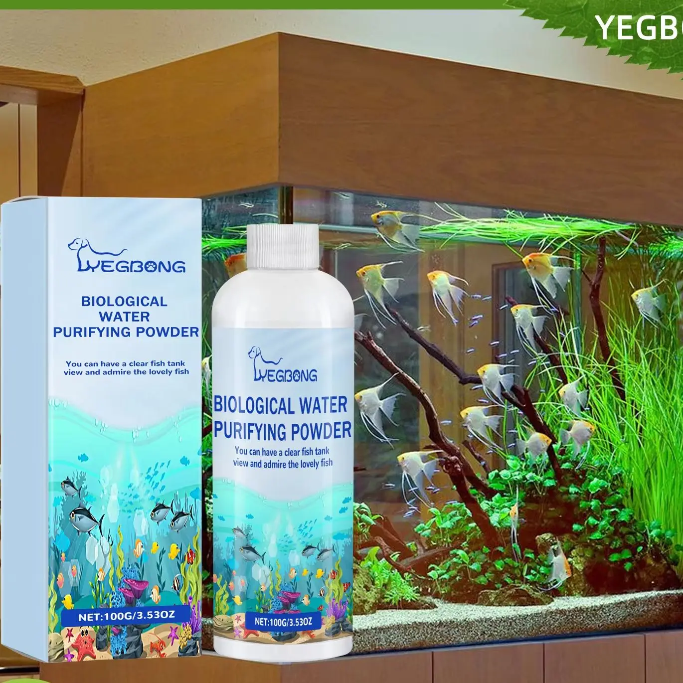 Planted Aquarium Algae Control - Biological Aquarium Algae Control Powder -
