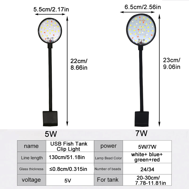 USB Aquarium LED Lamp Fish Tan - огляд і ціна Aquarium Plant Display