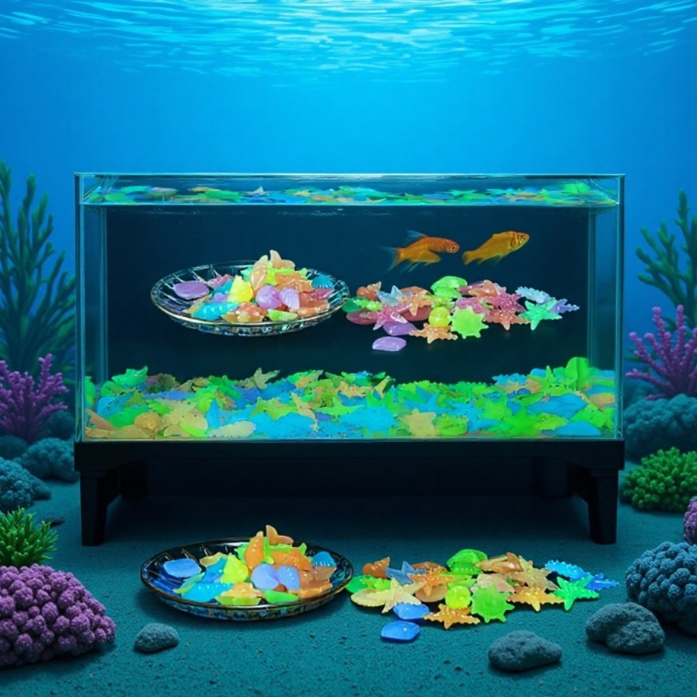 Glowing Luminous Ocean Stones  - огляд і ціна Aquarium Plant Display