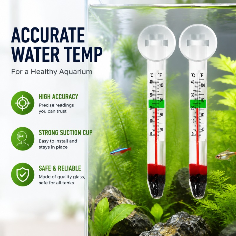 Aquarium Glass Thermometer wit - огляд і ціна Planted Aquarium Water Temperature