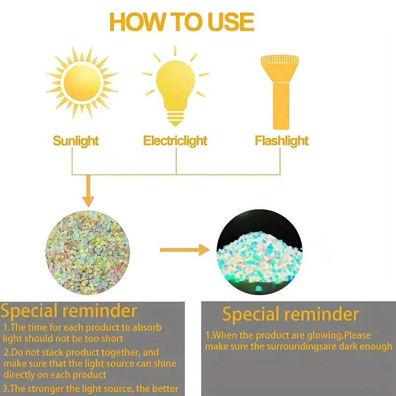 50-200pcs Glow in The Dark Peb - огляд і ціна Aquarium Planted