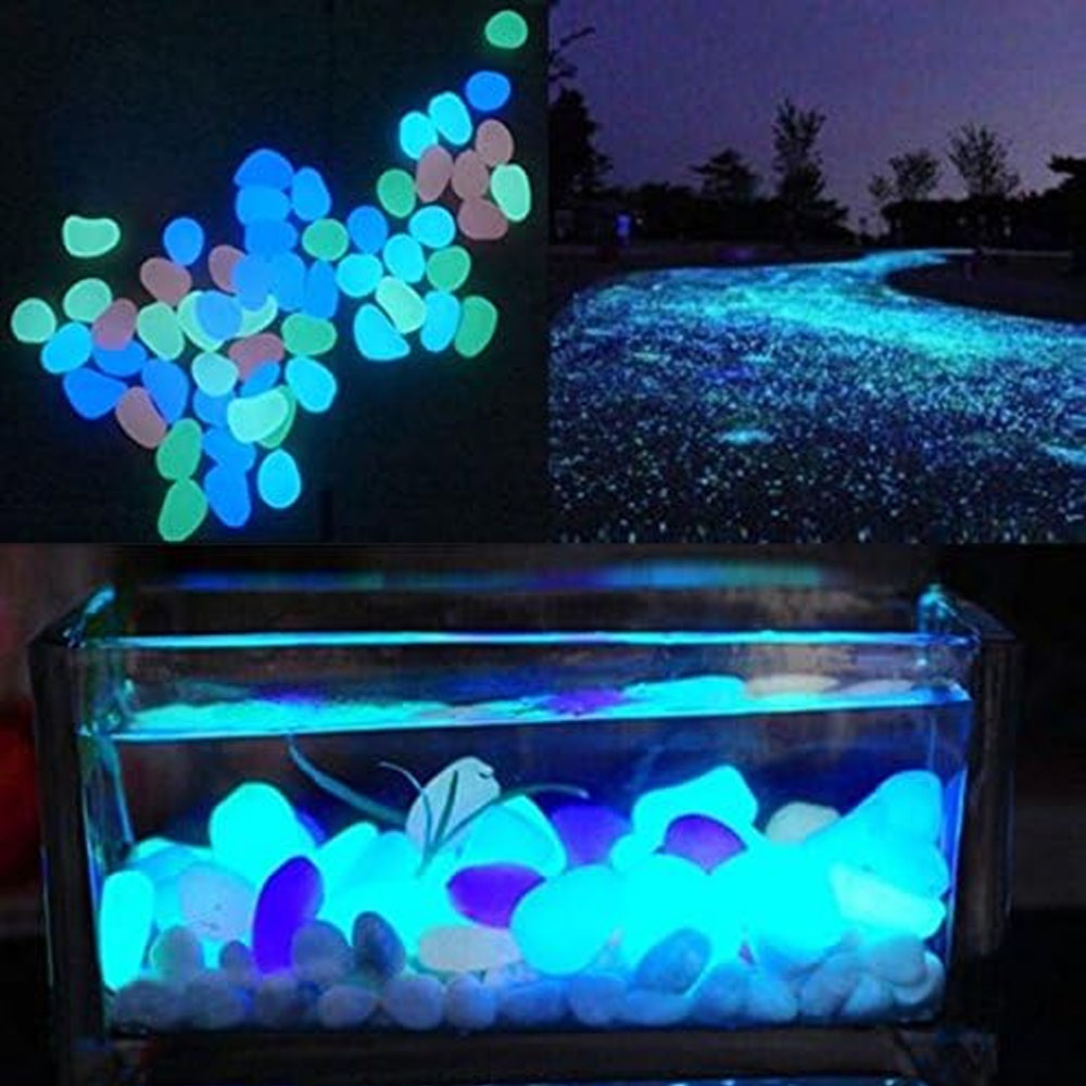 Fish Tank Rocks Glow Blue Pebb - огляд і ціна Aquarium Planted
