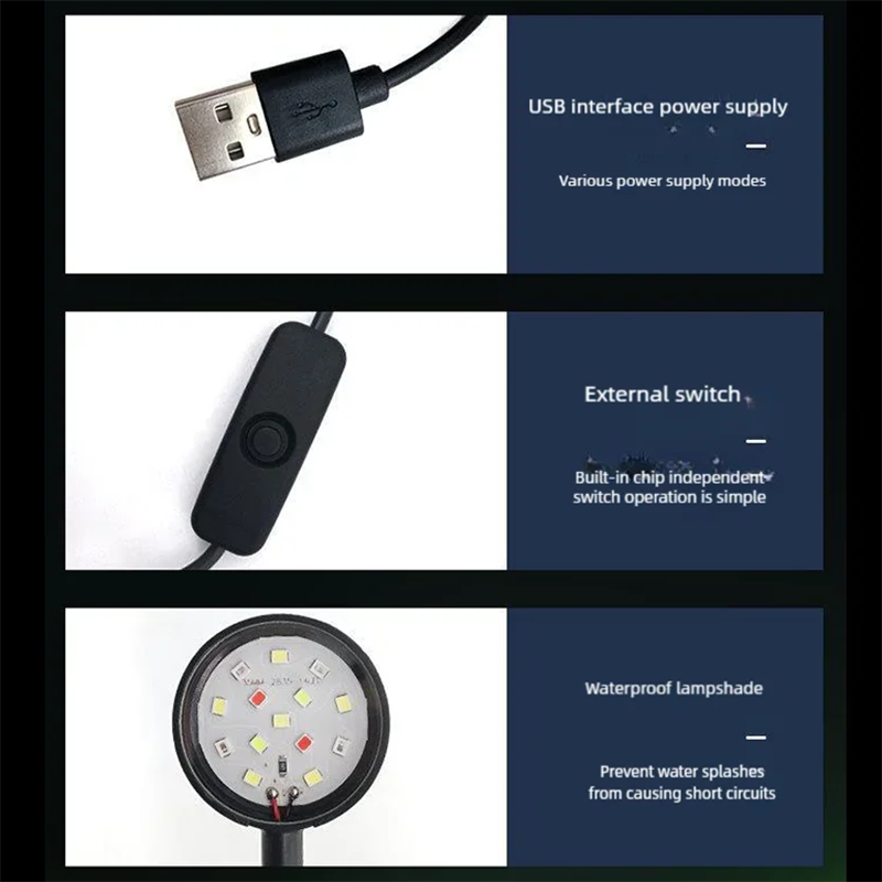 USB LED Fish Tank Clip Lamp Hi - огляд і ціна Aquarium Plant Display
