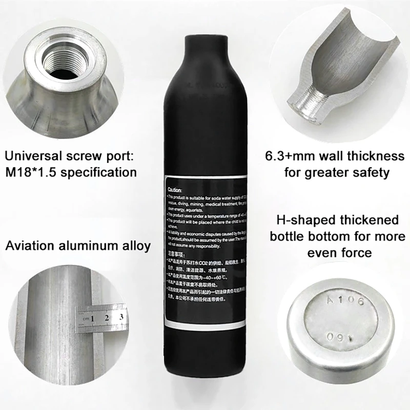 High Pressure Bottle Thread M1 - огляд і ціна Aquarium Plant No Co2